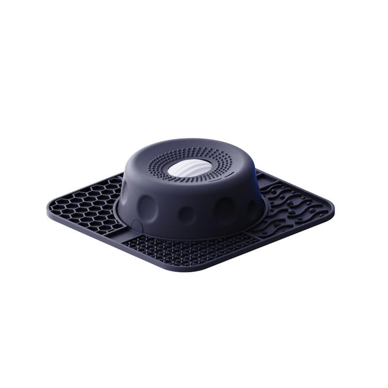 Slow Feed Pet Licking Bowl With Rolling Toy Suction Base Small Medium Large Dogs Food Puzzle Feeder