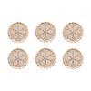 6pcs/set Detachable Adjustable Metal Button Clothing Crafts Decorative No Sewing Buttons Garment DIY Pearl Nail Accessories