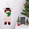 Рождественский Адвент-календарь с изображением оленей, Санты, снеговика, подвесной фетровый календарь обратного отсчета с 24 карманами для украшения стены, двери