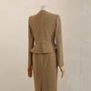 Win Luxury Gold Button Peplum Jacket
