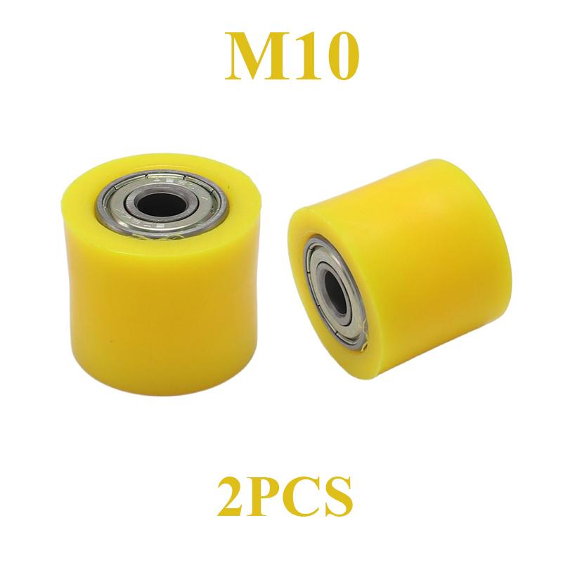 2pcs/1pair 8/10mm Wheel Tensioner Guide Drive Chain Roller Pulley For ATV CRF CR XR Enduro Motorcycle Motocross Dirt Bike
