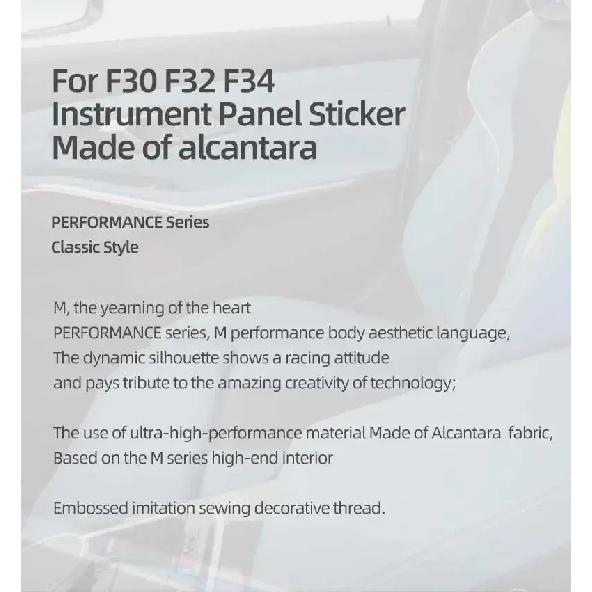 Made of Alcantara For BMW F32 F30 F34 Series 3 4 Dashboard Panel Trim Strips Instrument Sticker Car Interior Tuning Accessories