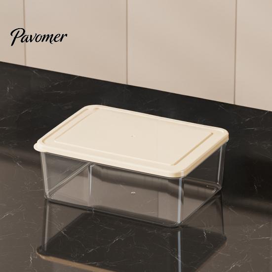 Stackable Fridge Organizer Refrigerator Storage Box, with Lid, Clear Food Container, Microwave Safe Container Odor Resistant Freshness Keeper,