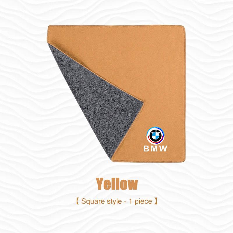 Car Sticker Soft Brush Dust Remover Suede Fleece Microfiber Wash Towel For BMW 50th Anniversary 1 3 5 7 series E83 F16 E70