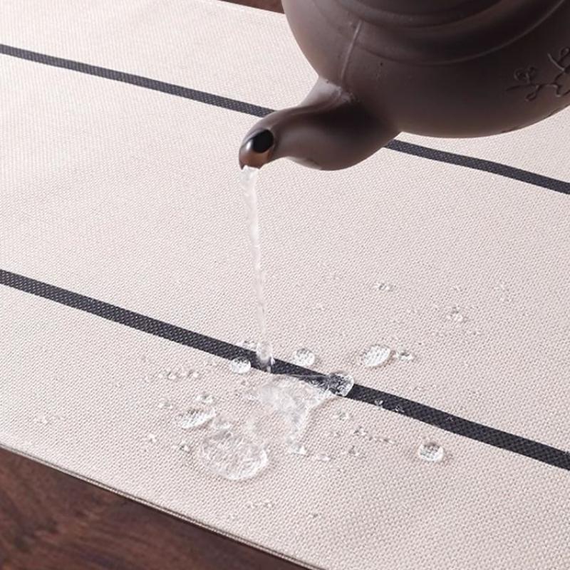 Высококлассный водонепроницаемый настольный флаг, выбранная хлопково-льняная ткань, декоративная скатерть для чайного ТВ с кисточками, золотая дорожка для столов