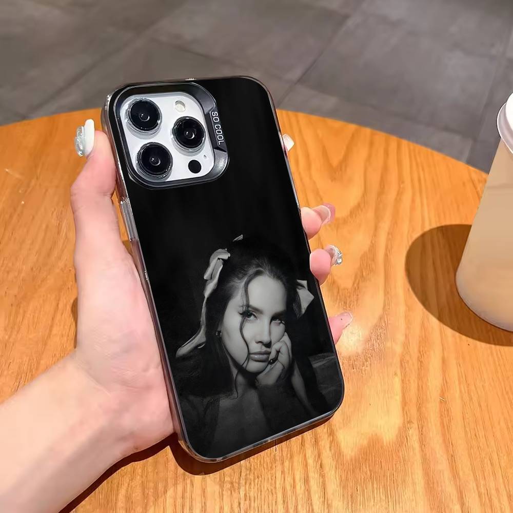 Чехол для телефона L-Lana D-Del R-Rey Singer для iPhone17,16,15,14,13,12,11,Pro,MAX Белый Матовый Ударопрочный Чехол