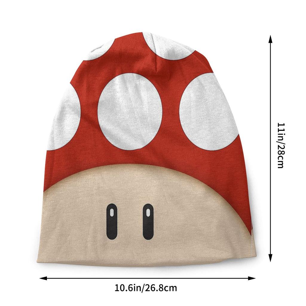Red Super Mushroom Unisex Bonnet Winter Warm Windproof Hats Double Layer Thin Hat Breathable Caps