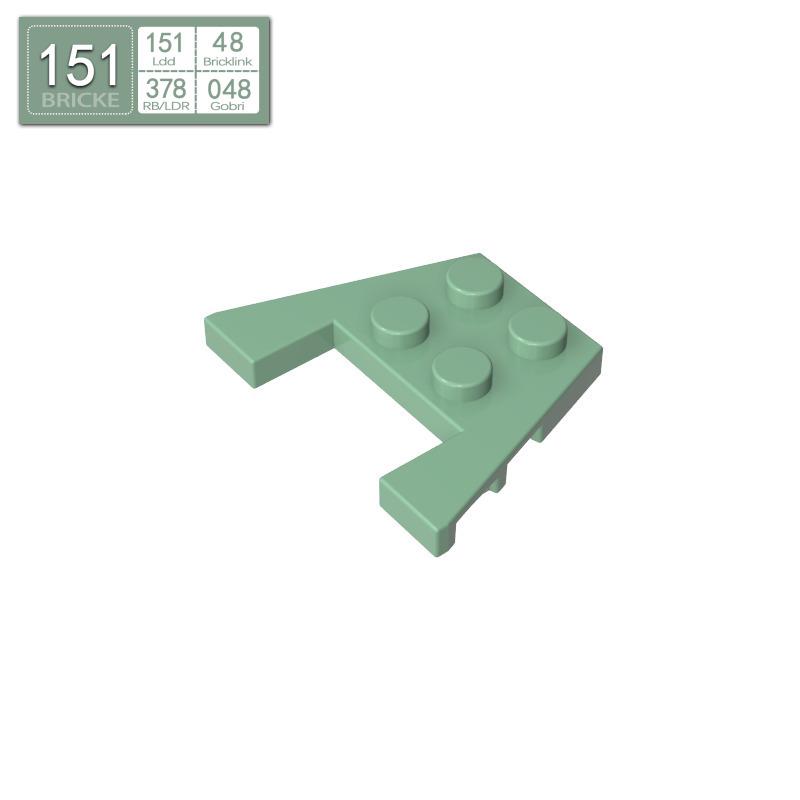 BRICKE 3x4 Wedge Plate, Compatible with Lego Technic (90194, 28842, 4859, 48183).