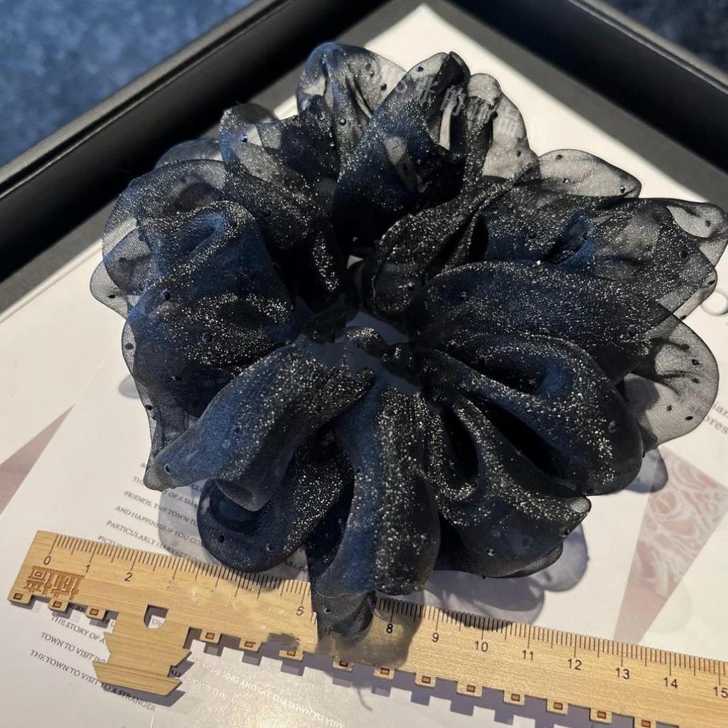 Корейская ретро черная сетчатая повязка для волос: Элегантный, Простой, Однотонный, Вдохновленный феями французский аксессуар