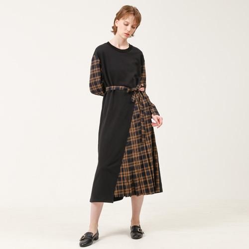 Bunderghost Asymmetrical Long Dress (Yellow Check)