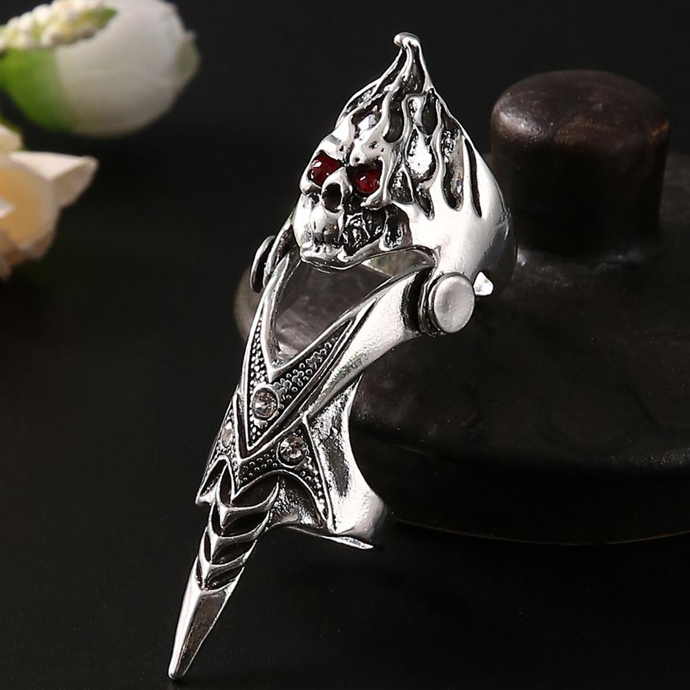 2023 Men's Bendable Dragon & Skull Head Ring