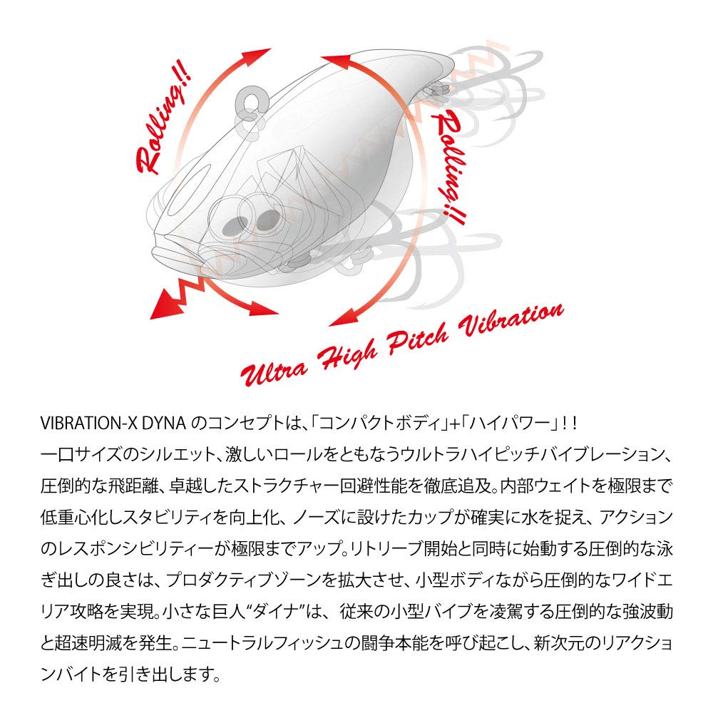 Megabass DYNA Сине-лаймовый VIBRATION-X (ТИХИЙ) Приманка,