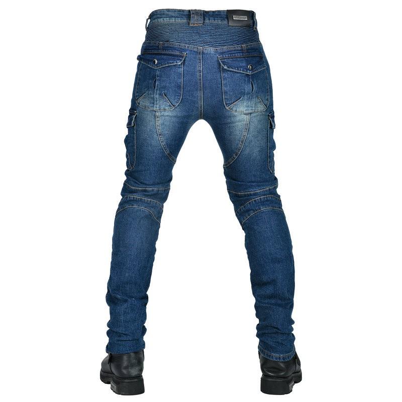 Mens Motorcycle Riding Pants With Integrated Protection Pads All-Season Stretch Cotton Biker Trousers Street Track Use
