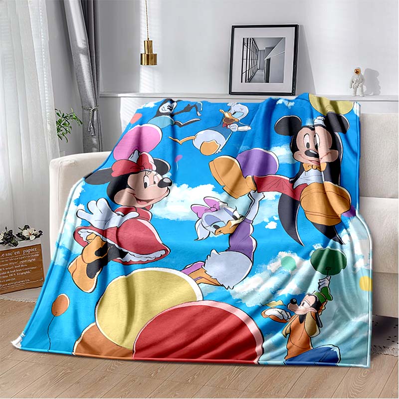 Mickey Mouse and Donald Duck Print Queen Size Blanket,Super Soft Bed Blanket,Lightweight Fuzzy Cozy for All Seasons,Holiday Gift