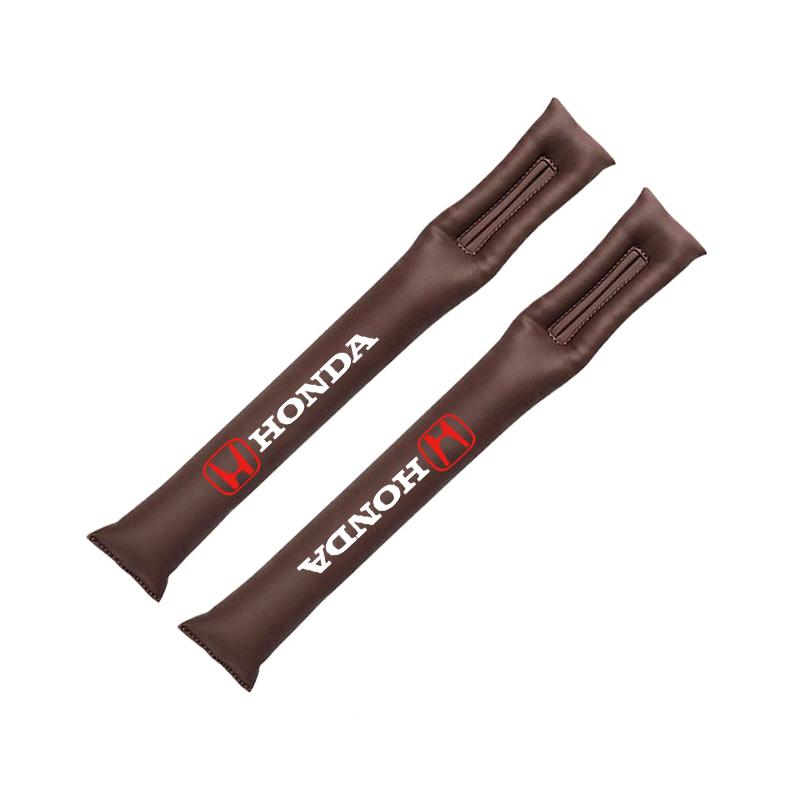 WDM2 2Pcs Car Seat Gap Filler Strip Soft Pads Leather Car Styling Spacer For Honda Civic Accord Fit Jazz Pilot CRV Odyssey Passport