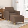 VidaXL Armchair with Footrest Brown 60 Cm Fabric 3201187