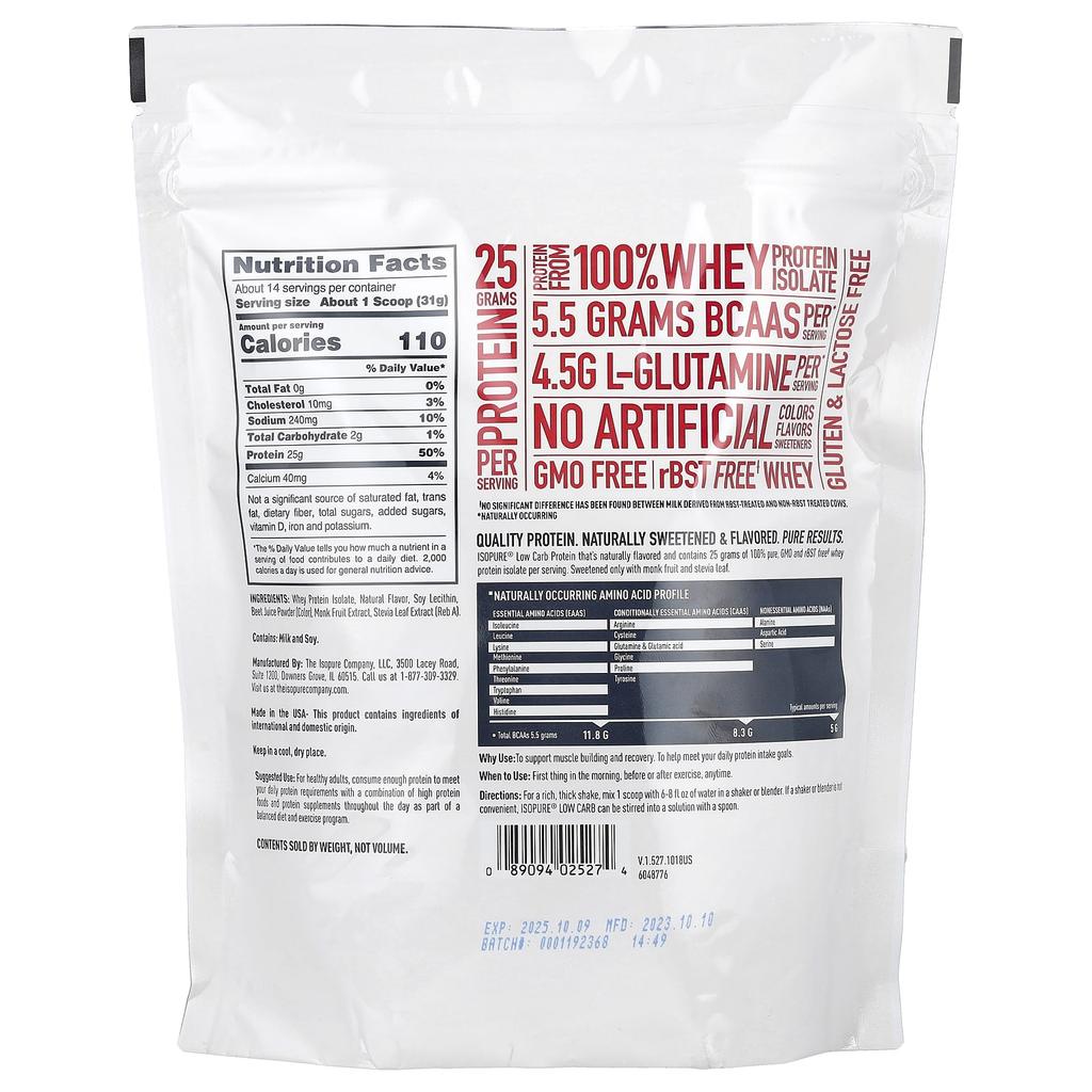 Low Carb Protein Powder, Strawberry, 454G (1Lb)