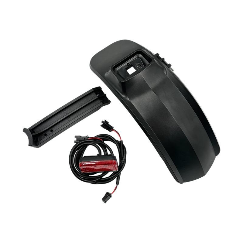 Integrated LED Tail Light Rear Fender Assembly for Joyor S5/S8/S10 E-Scooter, Complete Splash Guard with Brake Light & Bracket