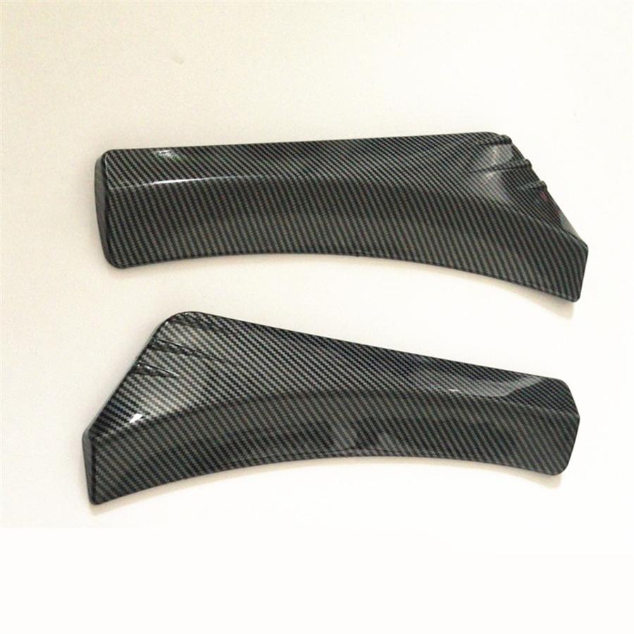 1 Pair ABS Glossy Carbon Fiber Look Rear Bumper Lip Splitter Protector Universal