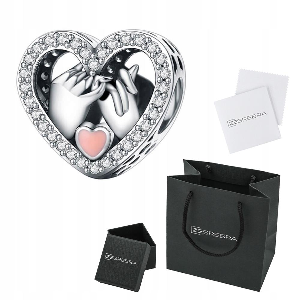 Charms Heart Hands 925 Bead Pendant Beads Zircons