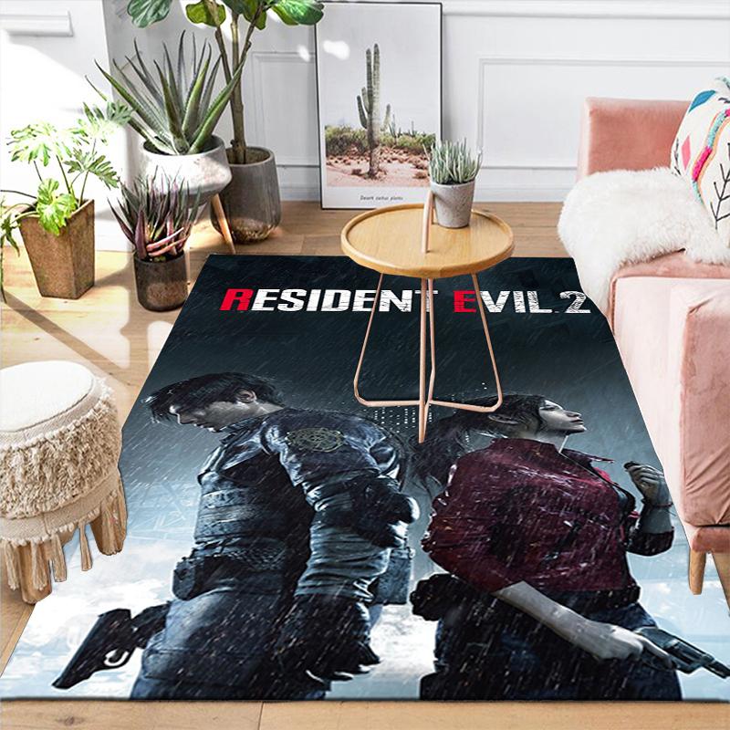 1Pc Resident Evil Remake Poster Rug, Office Carpet Indoor Outdoor Doormat, Non-Slip, Comfortable, Living, Christmas Halloween, Xmas Gift L1466