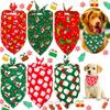 1 Set of Triangular Scarf Christmas Hot Selling Cat and Dog Universal Snowman Santa Claus Elk Pet Holiday Supplies