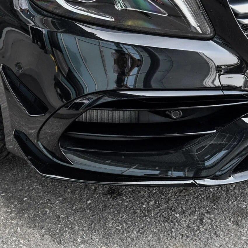 Front Bumper Canards Splitter Spoiler Side Vent Cover Trim For Mercedes Benz A-Class W176 A180 A200 A220 A250 A45 AMG 2016-2018