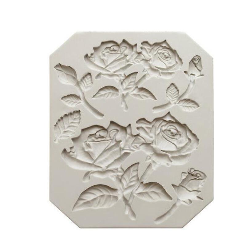 Rose Fondant Silicone Mold DIY Cake Mold Soft Candy Mold