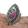 Ruby Zoisite Gemstone Handmade Silver Jewelry  "7"