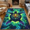 Fantasy Ocean Turtle Print Carpet for Bedroom Living Room Bedside Sofa Floor Mat Modern Home Decor Area Rug Machine Wash