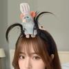 Cooking Mouse King Headband with 2 Clips Lightweight Plush Mouse Hair Band Anti-slip Stuffed Animal Hair Loop Women Girls Hair Accessories Headwear
