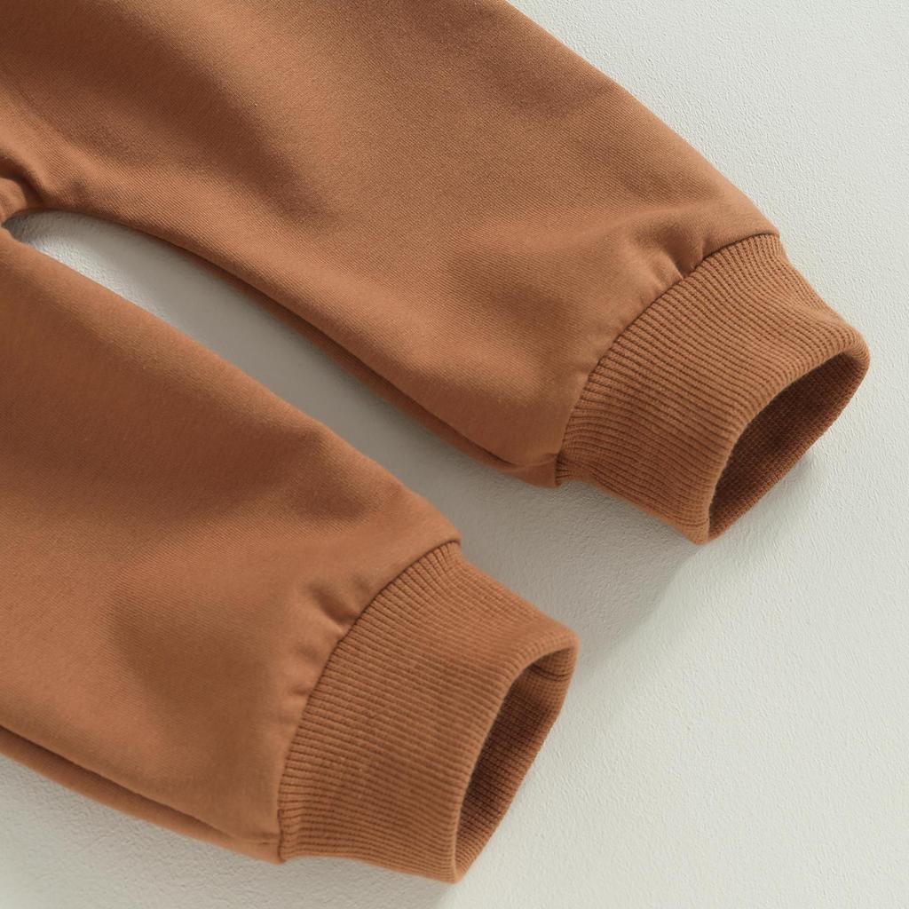 Одежда для Хэллоуина для новорожденных, комплект из 2 предметов: толстовка с длинными рукавами и эластичными штанами с буквенным принтом для младенцев