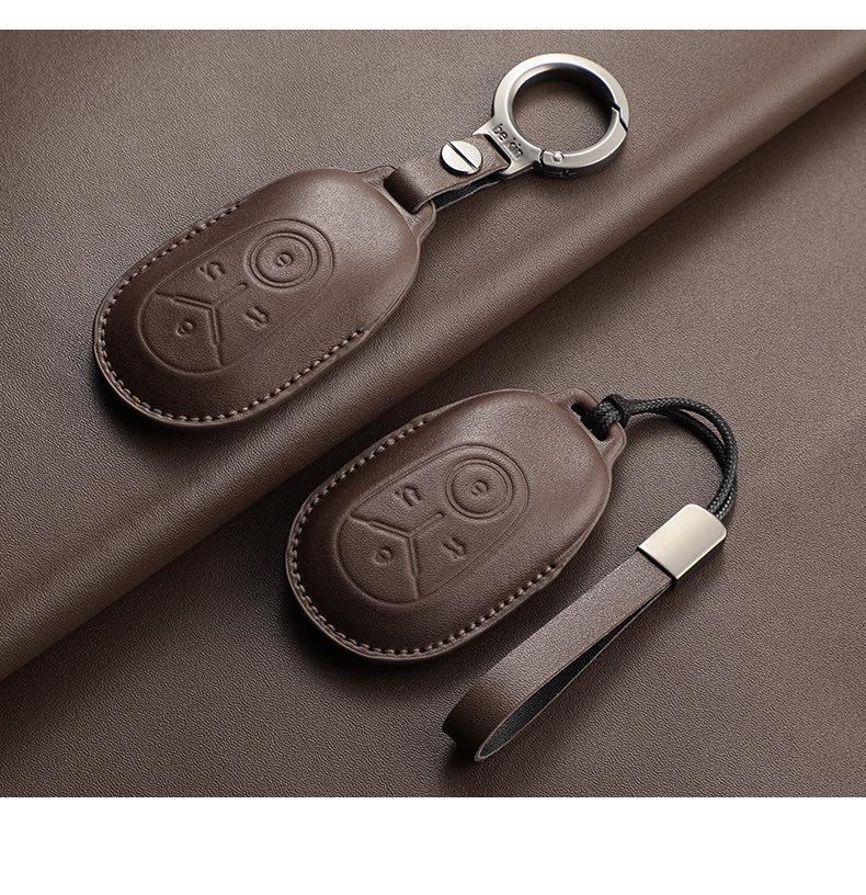 Premium Leather Key Cover for Geely Xingyuan 25 New Wish Dream Edition - Car Key Protection Bag