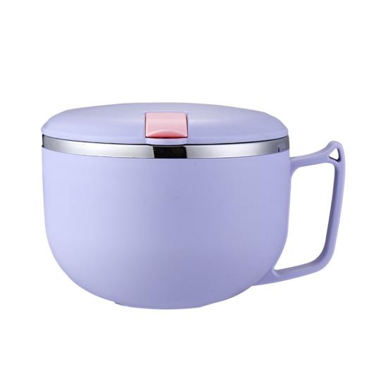 Чаша для лапши 900 мл/1200 мл с крышкой, противоожоговая ручка, сливное отверстие, японский стиль, миска для рамэна с двойными стенками, кухня