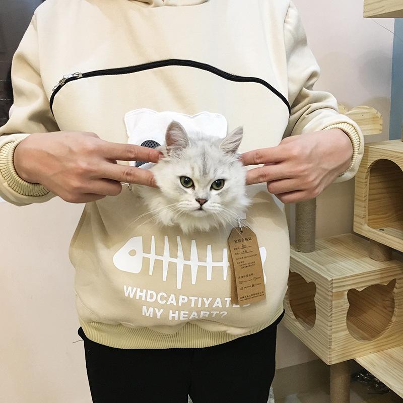 Толстовка Cat Lovers Hoodie Kengaroo Dog Pet Paw Pullovers Cuddle Pouch Sweatshirt Pocket Animal Ear Hooded Pullover