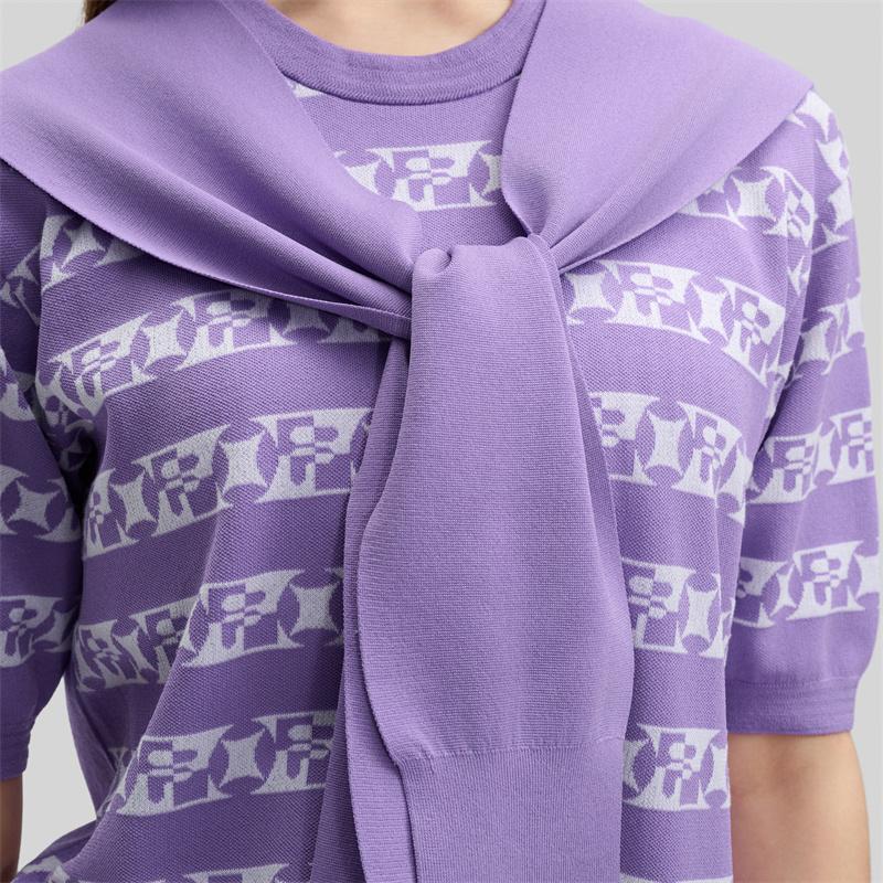 New FILA Knitwear Women's Jumping Purple F11W434407FPU