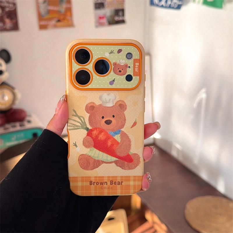 Мультяшный Чехол Jellycat Морковный Медведь для iPhone 17, 16 Pro Max, 15, 14 для Женщин
