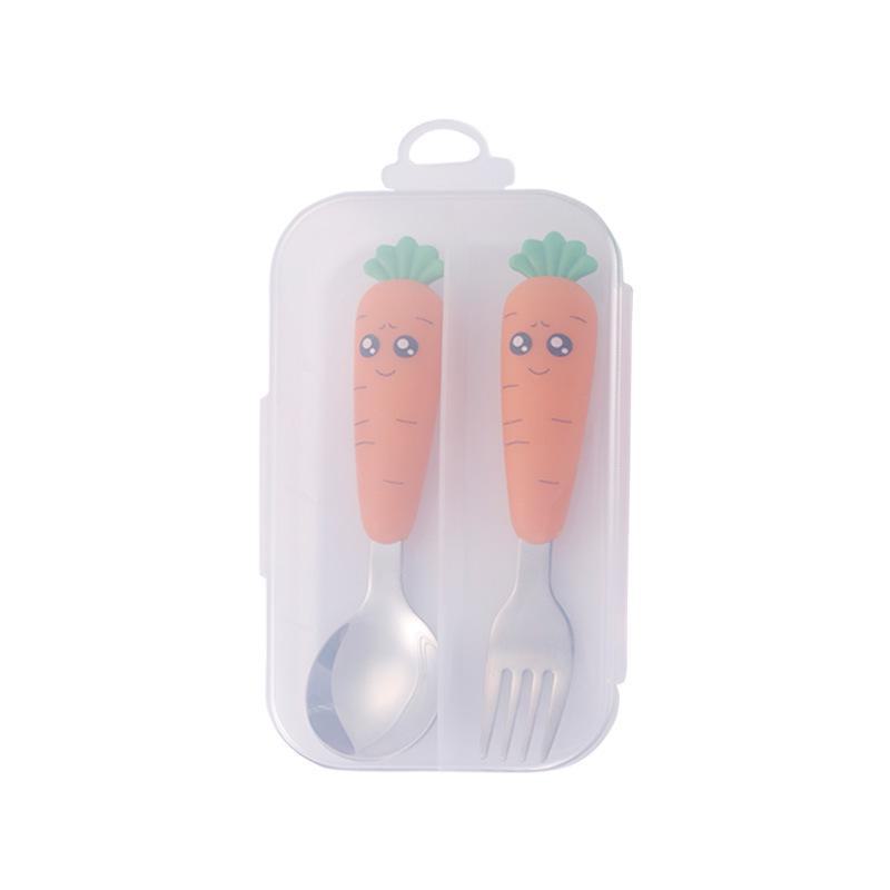 Креативный мультяшный набор посуды из нержавеющей стали для детей с редиской