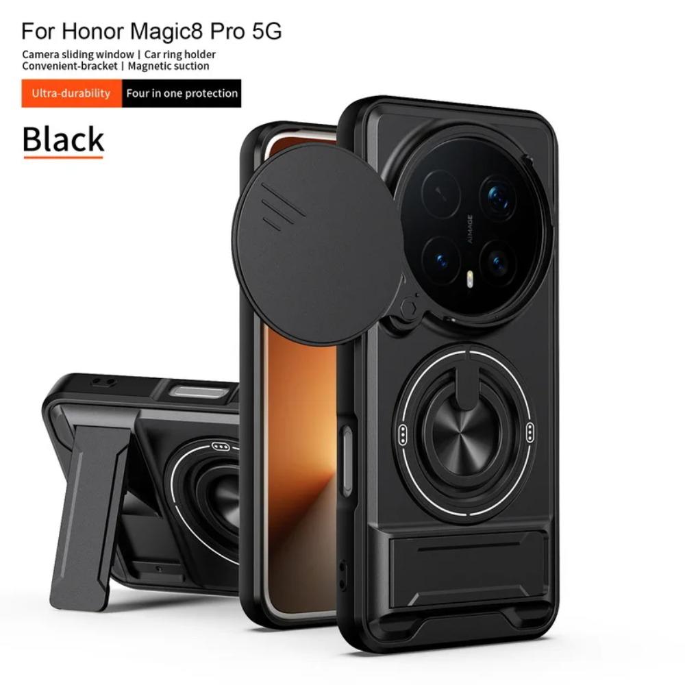 Чехол 2 в 1 с кольцом-держателем и магнитом для Honor Magic 8 Pro 7 6 Lite X9d X9c X9b X8 X8c X7b X7c X6c, держатель для автомобиля, противоударный чехол