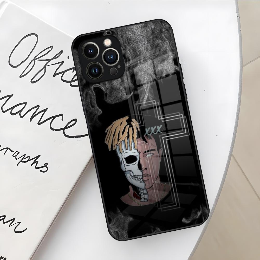 Чехол для телефона рэпера Xxxtentacion для Iphone 17 16 Air 15 14 12 11 13 Pro Max Mini X Xr Xs Se Стеклянный чехол Puls