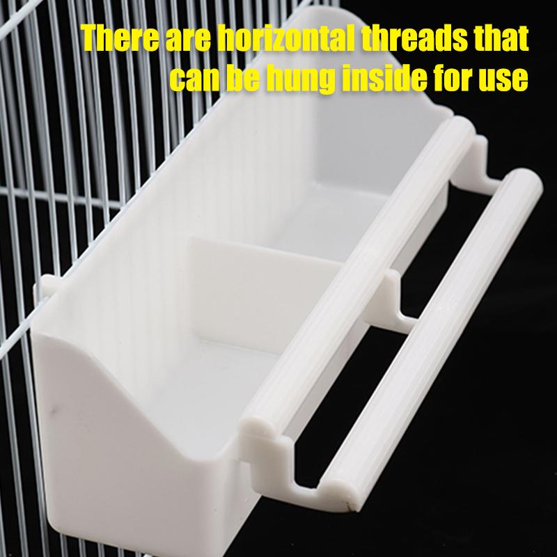 Попугай Птицы Подвесная миска для воды Попугай Белая кормушка Пластиковый контейнер для еды