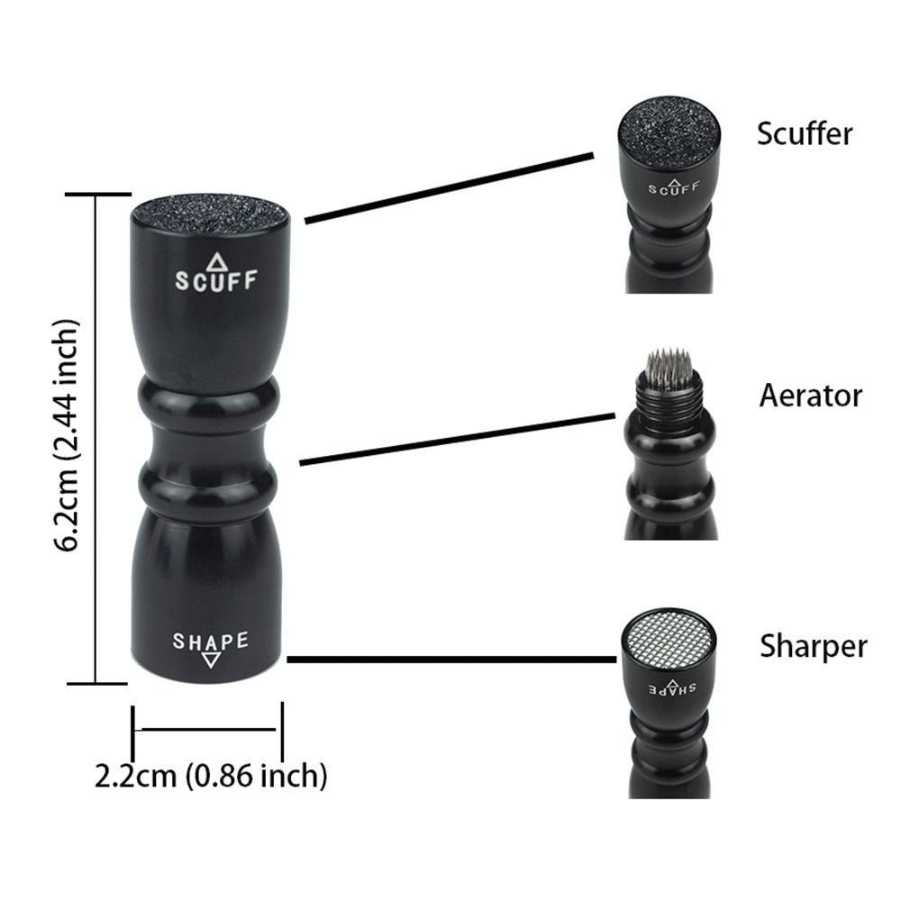 Billiard Accessories Tip Trim Tool 3 in 1 Shaper Aerator Tapper Billiard Snooker Pool