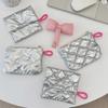 Сумка-клатч Ins Silver Love, симпатичная сумка для монет, кошелек для монет, мини-сумка для косметики, помада для ключей, наушники, сумка для хранения кабеля данных