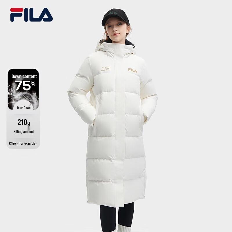 FILA Women's Long Hooded Padded Down Jacket
