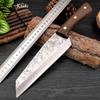 Кованый мясницкий нож, кухонный нож для разделки костей, поварской нож с деревянной ручкой, нож для нарезки мяса, фруктов, овощей, рыбы