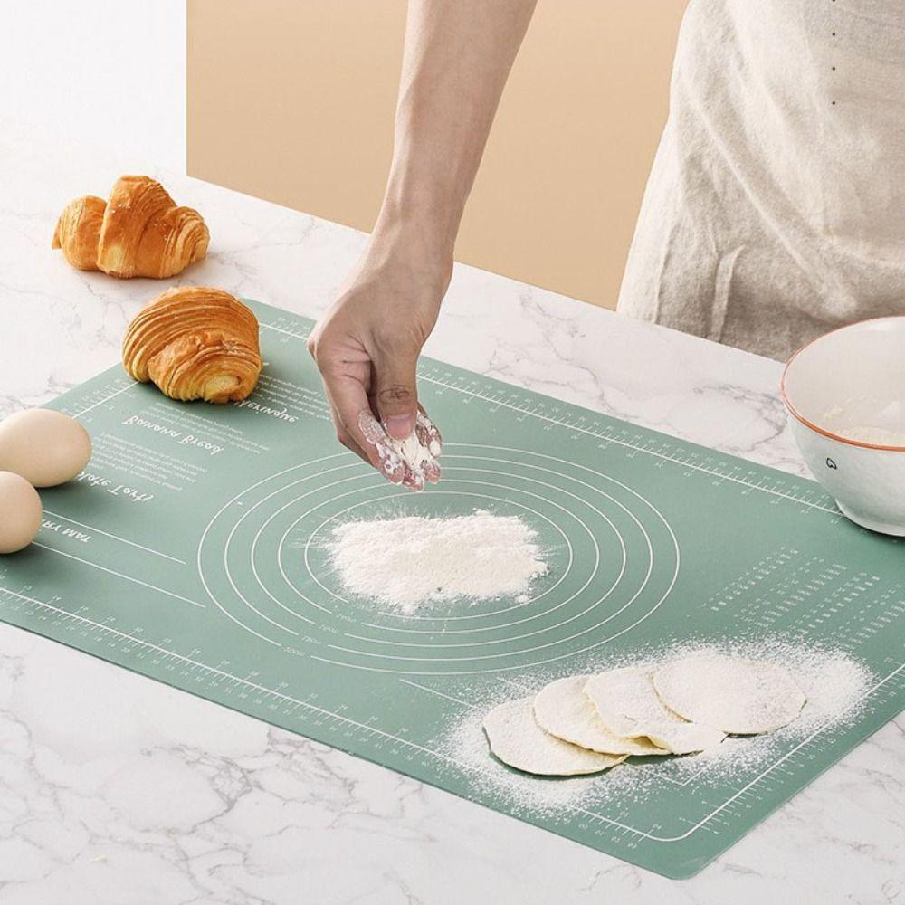 Жаростойкий коврик для раскатывания теста со шкалой, коврик для выпечки, коврик для кондитерских изделий, набор силиконовых подушечек для замешивания, торт