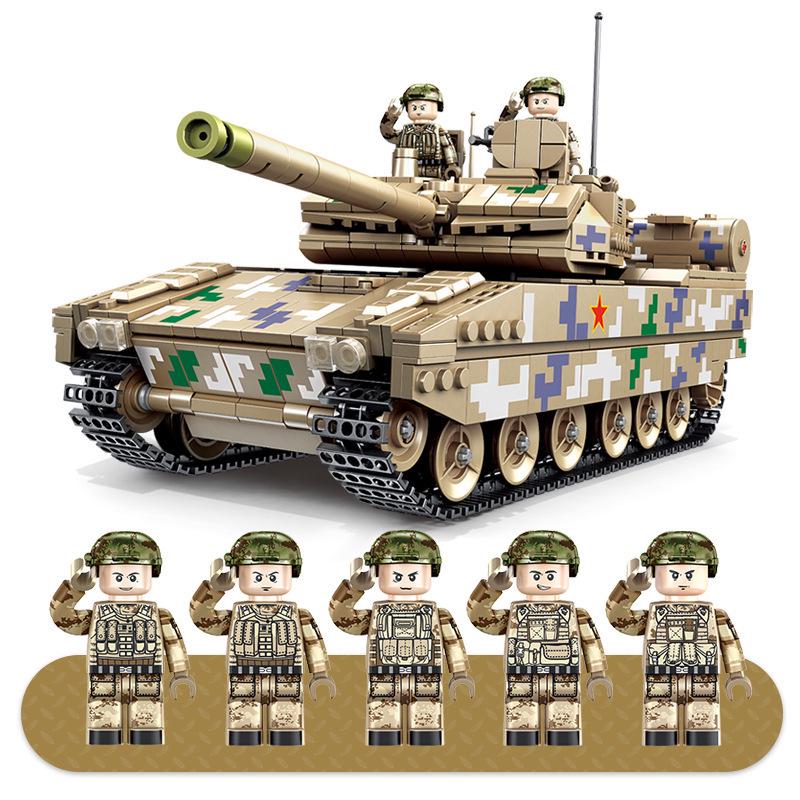 Cross-Compatible Lego WW2 Tiger T28 Heavy Battle Tank Fighter Building Blocks for Kids