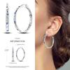 2024 New Earring for Women 925 Silver Sparkling Star Butterfly Heart Tassels Feather Hoop Earrings Engagement Wedding Jewelry
