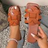 Fashion Ladies' Fashionable Casual Flat Sandals, Versatile Outdoor Wear, Flat Slippers for Wearing Outside