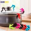 1 Piece Spill-proof Lid Lifter for Soup Pot Kitchen Tools Lid Stand Silicone Heat Resistant Holder Keep The Lid Open Decoration